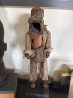 Afrikaans houten ritueel beeld met masker, Antiek en Kunst, Ophalen of Verzenden