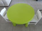 table enfant ronde + 2 chaises IKEA, Ophalen, Gebruikt