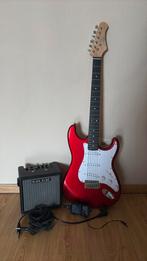 Red Strat elektrische gitaar+NUX-versterker, compleet pakket, Muziek en Instrumenten, Snaarinstrumenten | Gitaren | Elektrisch