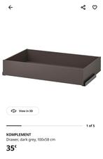 Drawer Ikea Komplement Dark grey, 100x58cm New, Maison & Meubles, Enlèvement