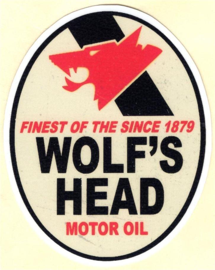 Wolf's Head Motor Oil sticker #3, Motoren, Accessoires | Stickers, Verzenden