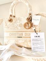 DIOR LADY D-LITE JARDIN TAS, WIT/GOUD ORIGINEEL‼️💛💛💛, Ophalen of Verzenden, Nieuw, Overige kleuren, Handtas