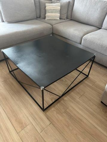 Vierkante salontafel – zwart metaal – 90 cm beschikbaar voor biedingen