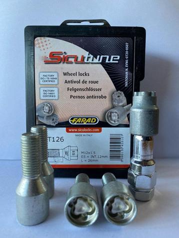 Nieuwe Wielsloten Slotbouten M12x1.5 26MM TORKS beschikbaar voor biedingen