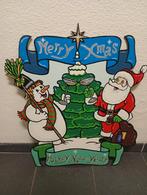 Pancarte en bois massif double face Noël vintage, Divers, Enlèvement