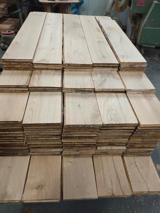 Massief eiken planken, Tuin en Terras, Palen, Balken en Planken, Zo goed als nieuw, Planken, Ophalen