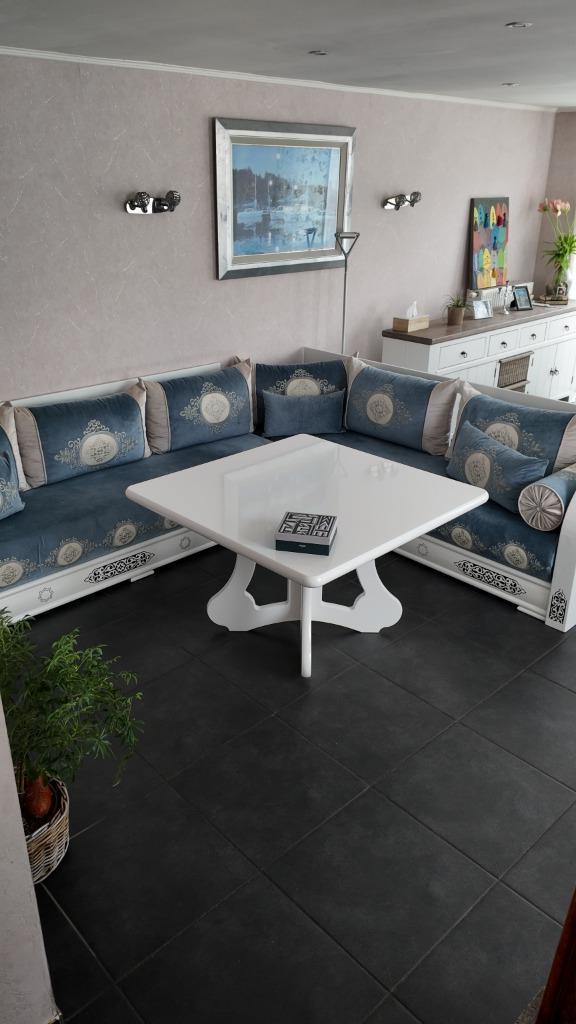 Luxe Marokkaanse Salon – Zo Goed Als Nieuw, Huis en Inrichting, Zetels | Complete zithoeken, Nieuw, Hout, Stof, Overige materialen