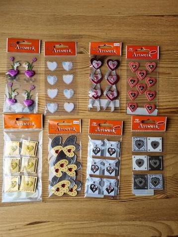 Artoz handmade stickers hartjes beschikbaar voor biedingen