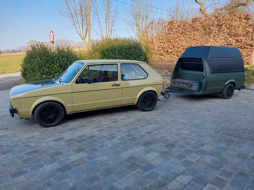 Volkswagen golf 1 met aanhangwagen., Auto's, Oldtimers, Particulier, Volkswagen, Diesel, Ophalen