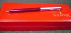 BORDEAUX EN CHROME SHEAFFER BALPEN + DOOS, Balpen, Sheaffer, Met doosje, Ophalen of Verzenden