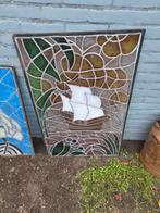 glas in lood panelen antiek, Antiek en Kunst, Antiek | Glaswerk en Kristal, Ophalen