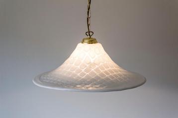 Grande lampe suspendue italienne de Murano vintage des année