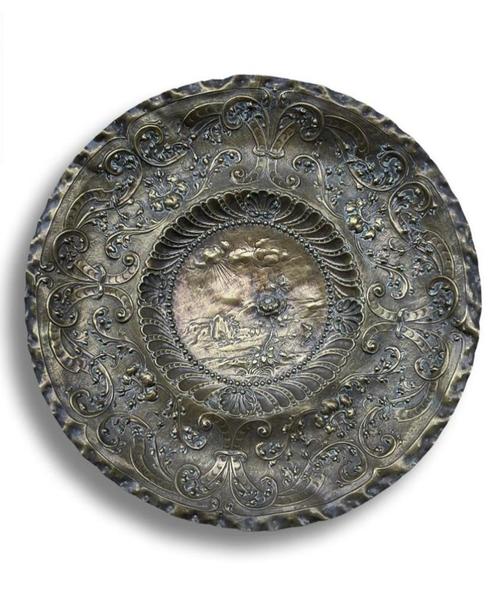 Plat en Cuivre Repoussé du 19ème Siècle, Antiquités & Art, Antiquités | Bronze & Cuivre, Cuivre, Enlèvement ou Envoi