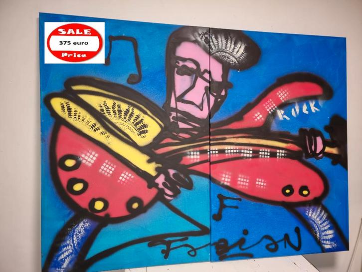 Fabian Mega Groot sur toile Avec certificat, Antiquités & Art, Art | Peinture | Classique, Enlèvement