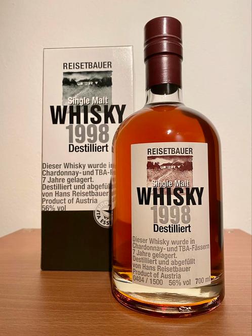 Whisky Reisetbauer 1998, Collections, Vins, Pleine, Enlèvement ou Envoi