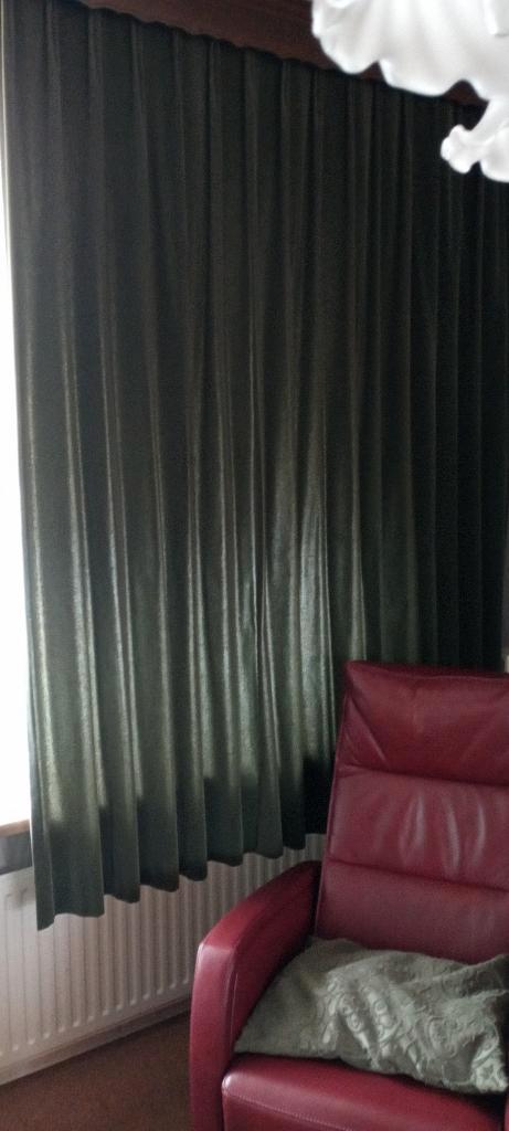 Velours overgordijnen, Maison & Meubles, Ameublement | Rideaux & Stores à lamelles, Utilisé, 200 cm ou plus, 150 à 200 cm, Vert