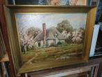 huile sur panneau fermette signe henri spitsaert, Ophalen of Verzenden