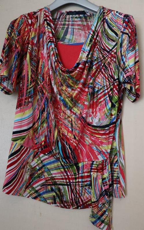 Bloes tuniek Mer & Sud met  losjes gedrapeerde waterval hals, Kleding | Dames, Blouses en Tunieken, Zo goed als nieuw, Maat 38/40 (M)