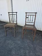 2 oude stoelen, bamboo, Antiek en Kunst, Ophalen