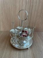 Silver plated setje theekopjes met lepeltjes, Huis en Inrichting, Ophalen, Gebruikt