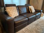 Lederen salon Natuzzi, Huis en Inrichting, Zetels | Zetels, Ophalen, Gebruikt, Rechte bank, 200 tot 250 cm