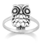 Zilveren ring met uil - TOT. UITVERKOOP!, Handtassen en Accessoires, Ringen, Nieuw, Ophalen of Verzenden, Dame, Zilver