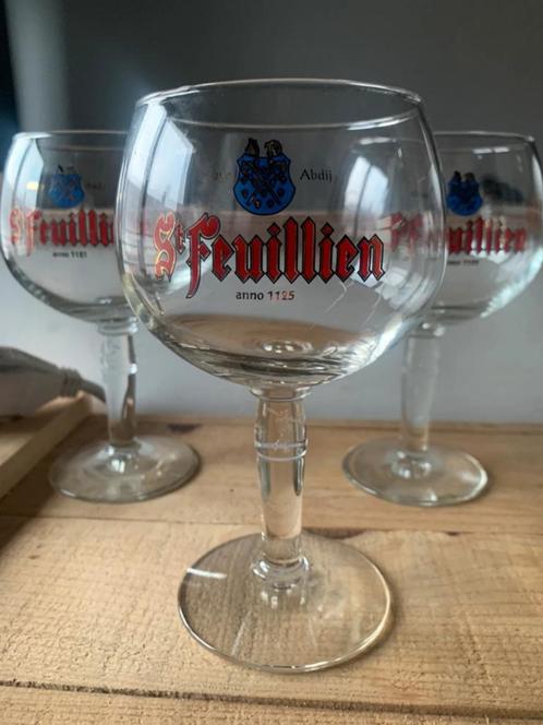 Saint-Feuillen, Verzamelen, Glas en Drinkglazen, Zo goed als nieuw, Bierglas, Ophalen of Verzenden