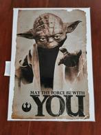 Yoda star wars poster gelamineerd 51x71, Huis en Inrichting, Gebruikt, Ophalen