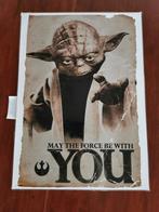 Yoda star wars poster gelamineerd 51x71, Gebruikt, Ophalen