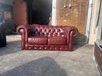Canape Chesterfield rouge, 75 à 100 cm, Enlèvement ou Envoi, 150 à 200 cm, Comme neuf