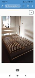 Tête de Lit en fer complet avec sommier, Enlèvement ou Envoi, Deux personnes, Ikea, 140 cm