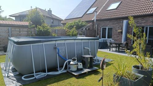 Zwembad intex  met warmtepomp plus jacuzzi., Tuin en Terras, Zwembaden, Zo goed als nieuw, Opzetzwembad, 80 tot 120 cm, 200 tot 400 cm