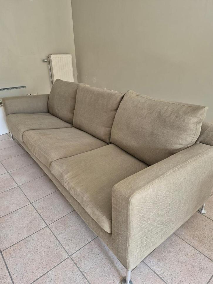 Salon 3-zit B&B Italia - moet weg!, Huis en Inrichting, Zetels | Zetels, Gebruikt, Rechte bank, Driepersoons, 200 tot 250 cm, Stof