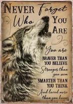 Metalen tekstbord 'Never Forget Who You Are…, Ophalen of Verzenden, Nieuw