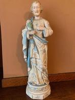 antiek beeld Sint Jozef in biscuit, Antiek en Kunst, Ophalen
