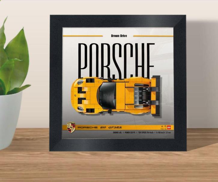 Affiche Porsche 911 GT3 RS LEGO (ref:77239) modèle 2, Kinderen en Baby's, Speelgoed | Duplo en Lego, Zo goed als nieuw, Lego, Ophalen