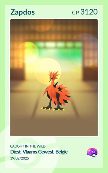 Pokemon GO: Galarian Zapdos (ruilen) 3120CP beschikbaar voor biedingen