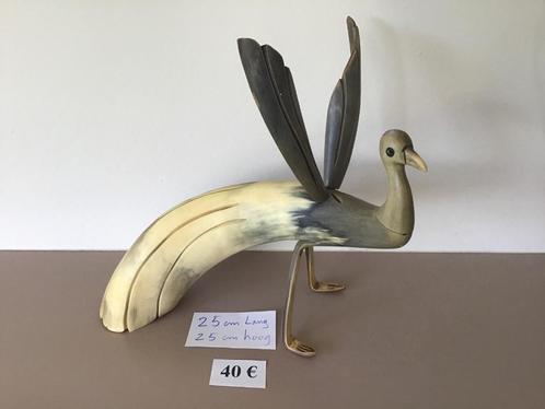 mooie pauw van 25 cm hoog en 25 cm lang, Antiek en Kunst, Curiosa en Brocante, Ophalen of Verzenden