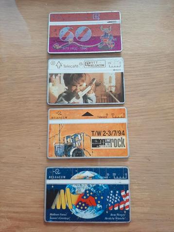 Set Belgacom RTT Telekaarten collectie 4 stuks beschikbaar voor biedingen