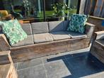 Houten loungeset met kussens, Tuin en Terras, Ophalen, Zo goed als nieuw