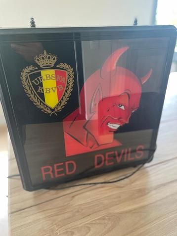 Uniek fiber lichtgevende reclame Red Devils / Rode Duivels beschikbaar voor biedingen