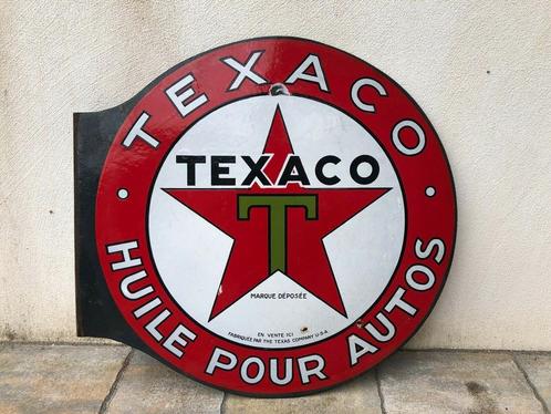 Ancienne plaque émaillée Texaco. Années 1960, Antiek en Kunst, Antiek | Email