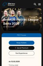 2 tickets Premier league Darts Antwerpen, Tickets en Kaartjes, Evenementen en Festivals