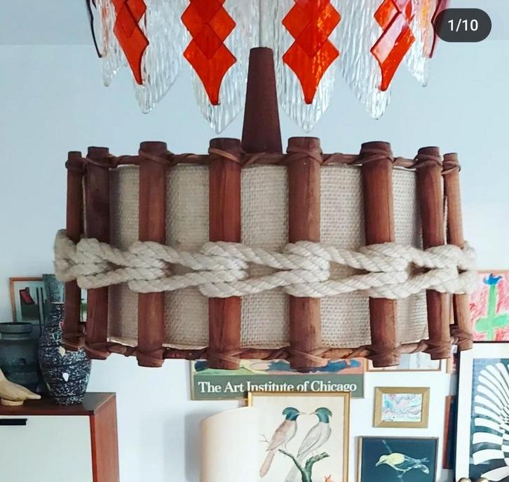 Vintage luster, Huis en Inrichting, Lampen | Kroonluchters, Ophalen of Verzenden