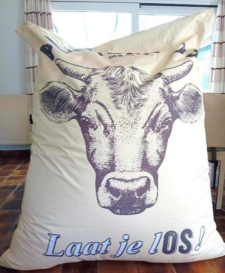 Nieuwe exclusieve 'Blonden Os' XXL zitzak - 170 x 140 cm. -, Huis en Inrichting, Zitzakken, Nieuw, Zitzak, Beige, Ophalen
