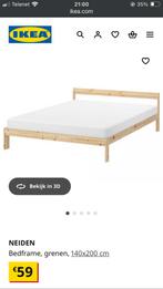 Bedframe met matras, Huis en Inrichting, Slaapkamer | Bedden, Ophalen, Gebruikt, Overige kleuren, Twijfelaar