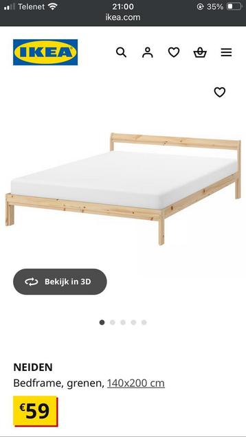 Bedframe met matras beschikbaar voor biedingen
