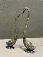 Kissing Swans beeld brass, Ophalen of Verzenden, Gebruikt, Dier