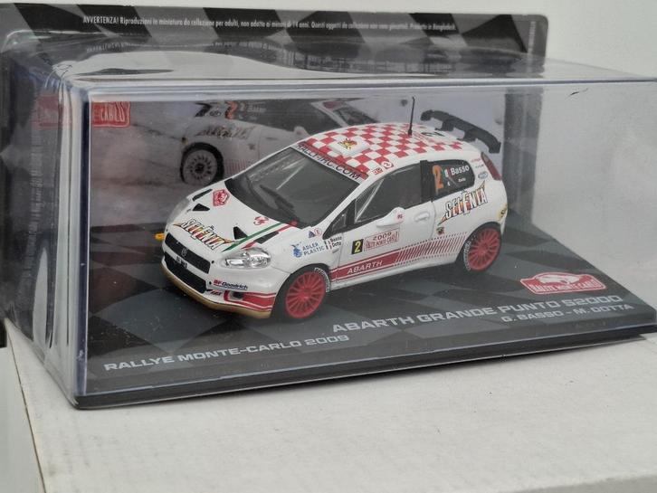 Abarth Grande Punte Rally Monte Carlo 2009 - 1/43, Hobby en Vrije tijd, Modelauto's | 1:43, Zo goed als nieuw, Auto, Verzenden