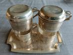 Zilver koffiefilters en plateau, Zilver, Ophalen